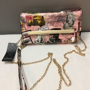 NWT Marilyn Monroe Crossbody Clutch